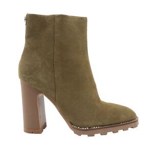 🔥NEW Karl Lagerfeld Paris Peppy Suede Booties, Olive 7.5US/38EU MSRP$169🔥